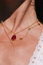 Load image into Gallery viewer, Gold Plated Ruby Necklace
