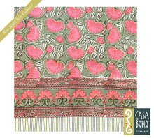Load image into Gallery viewer, Block Print Table Cloth /  Bed Cover
