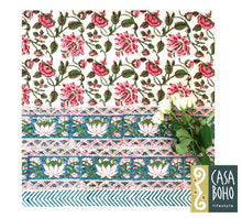Load image into Gallery viewer, Block Print Bed Cover

