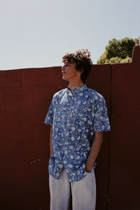Chinese Collar Shirt: Surfs Up