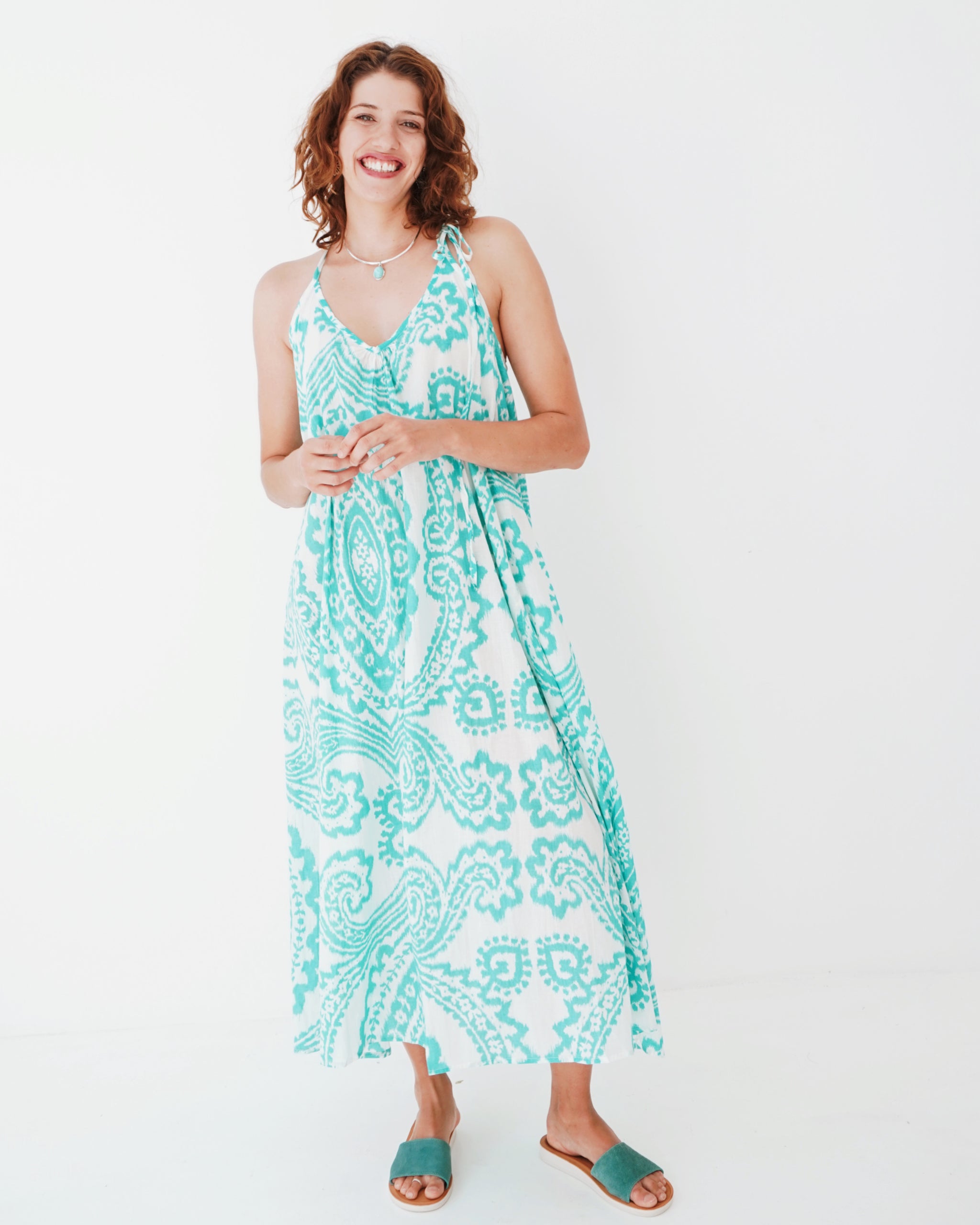 chinese dress ladies African Print Ankara Summer Maxi Dress – Elsie-Ann main image 1