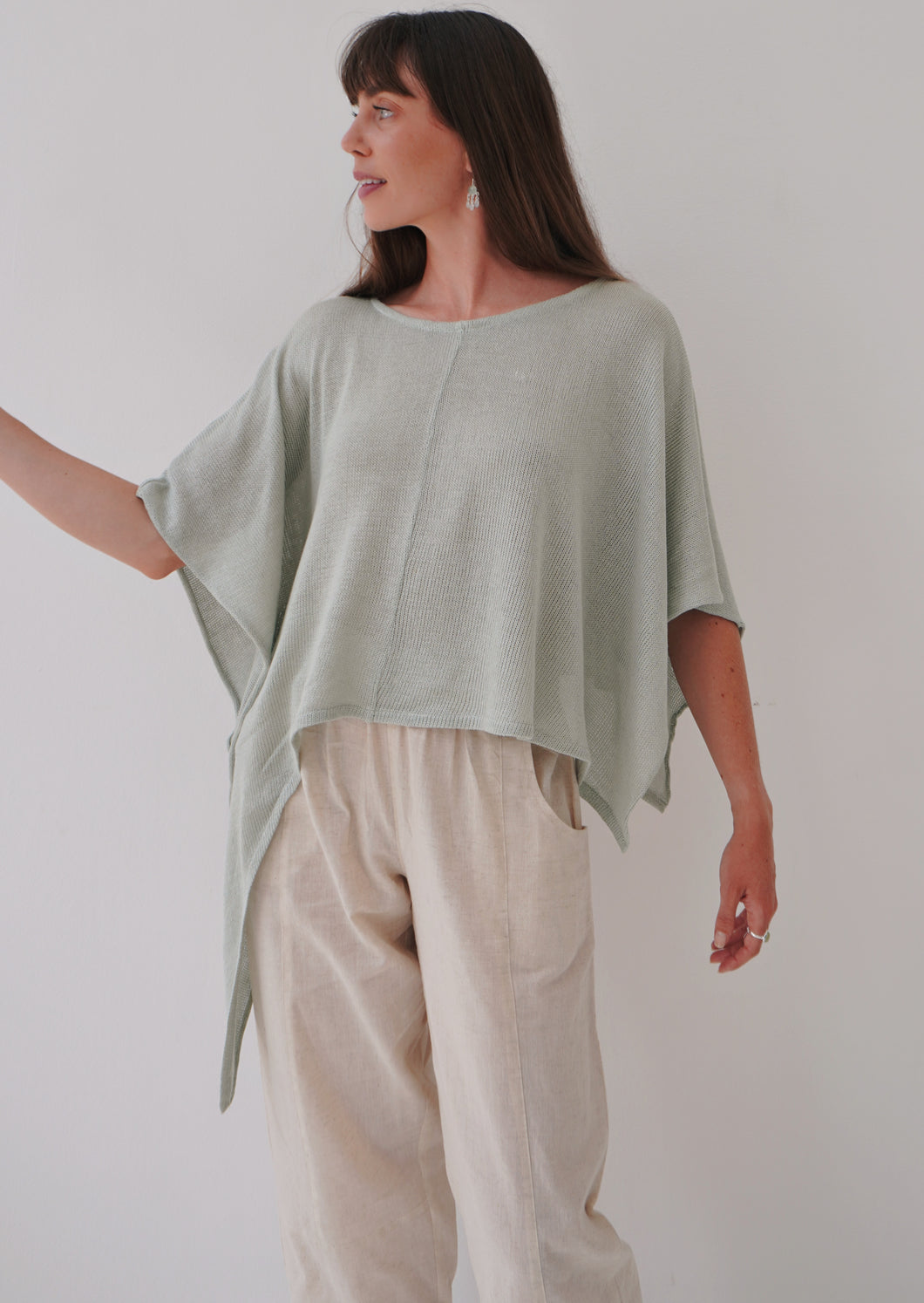 Summer Poncho: Sage