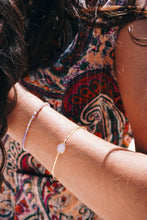 Load image into Gallery viewer, Gold Plated Rose Quartz Bangle
