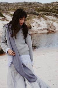 Minimalist Merino Magic Scarf: Deep Blue