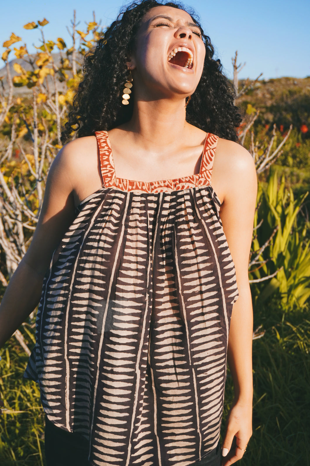 Square Neck Top: Dark