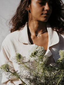 Sterling Silver Necklace: Moon