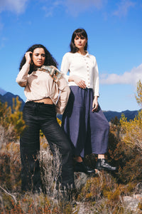 Cotton Haze Pants: Charcoal