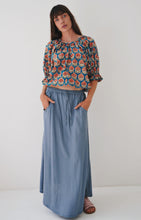Load image into Gallery viewer, Linen Skirt: Blue Lavender
