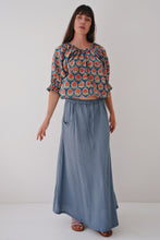 Load image into Gallery viewer, Linen Skirt: Blue Lavender
