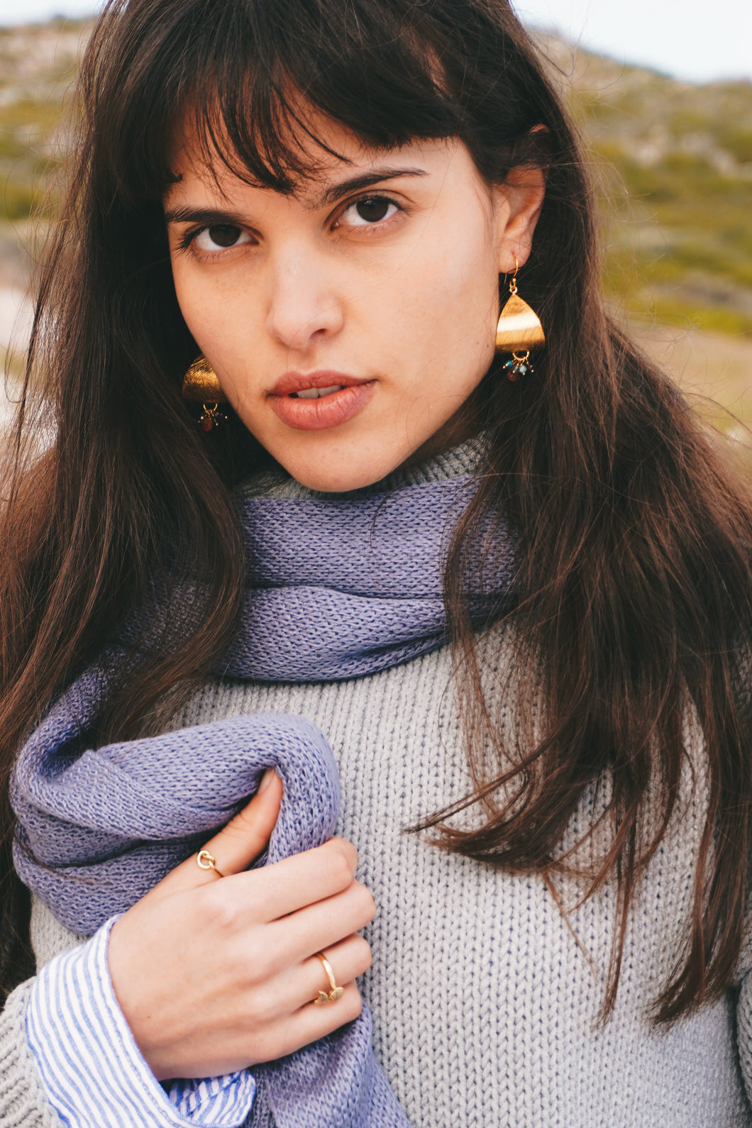 Minimalist Merino Magic Scarf: Deep Blue
