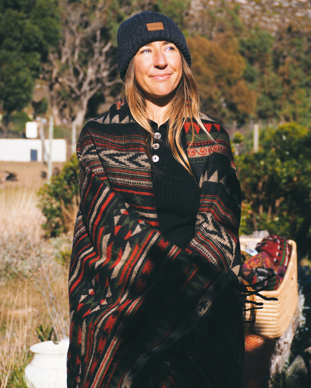 Winter Shawl: Earthy Geometrics