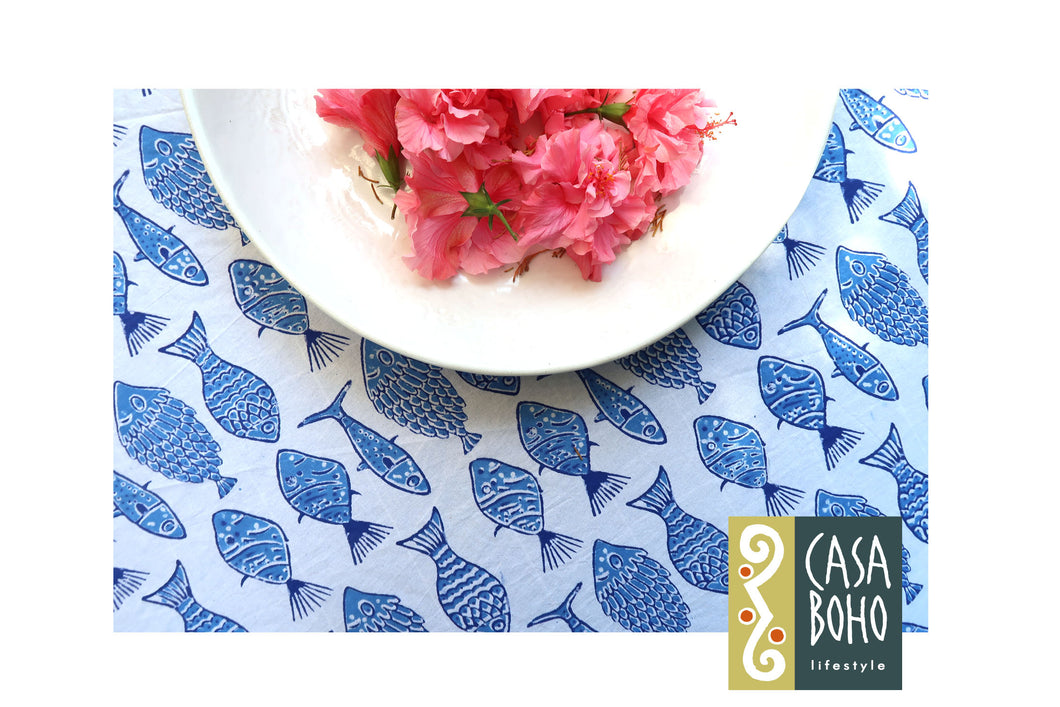 Block Print Table Cloth Round