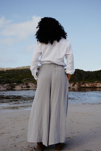 Nature Flow Cotton Pants: Soft Grey