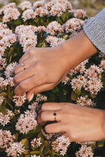 Load image into Gallery viewer, Brass Garnet Ring
