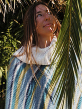Load image into Gallery viewer, Wool Poncho: Winter Surf
