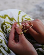 Load image into Gallery viewer, Gold Plated Peridot Bangle
