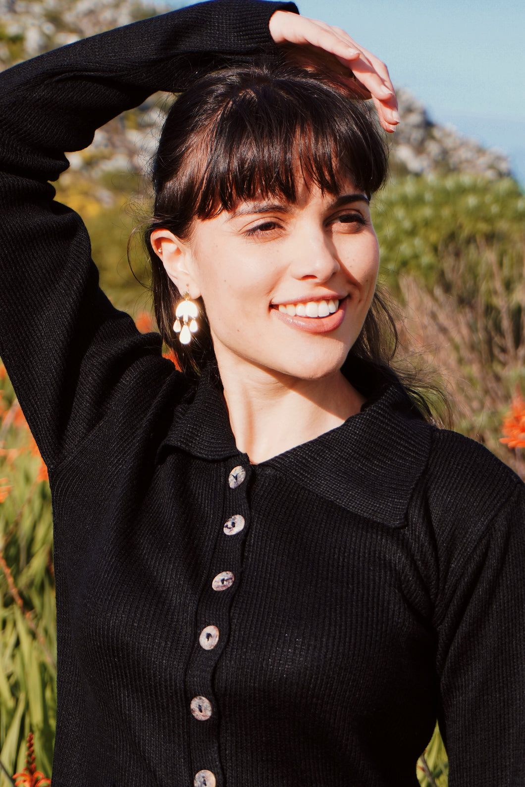 Bamboo Cardigan: Black