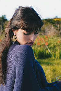 Gold Plated Moonstone Earring