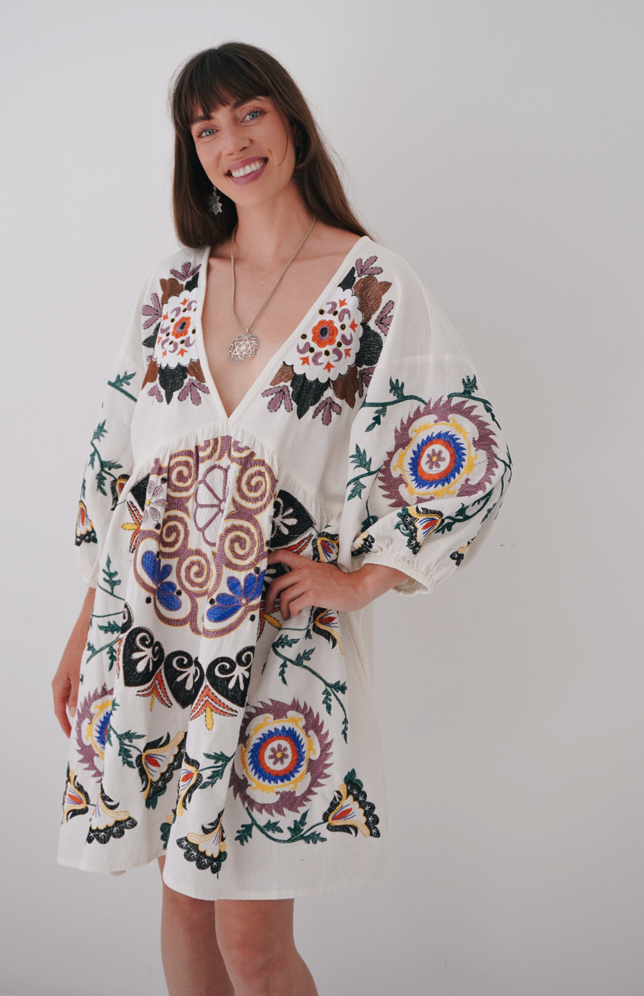 Embroidered Cotton Dress