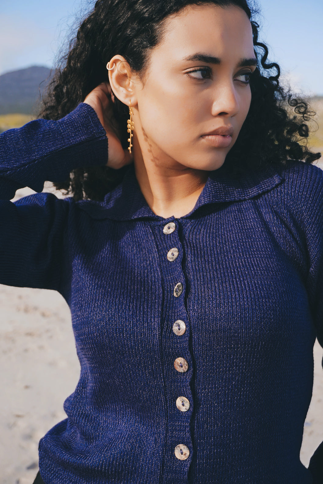 Bamboo Cardigan: Navy