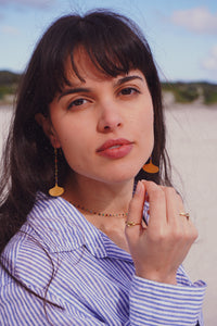 Gold Plated Earring Multi Stone