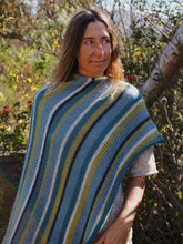 Load image into Gallery viewer, Wool Poncho: Winter Surf
