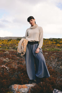 Nature Flow Cotton Pants: Charcoal