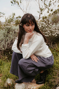 Bamboo Cardigan: Cream