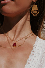 Load image into Gallery viewer, Gold Plated Ruby Necklace
