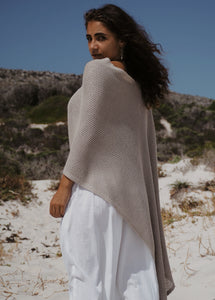 Knit Shawl: Stone