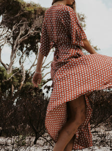 Wrap Dress: Deep Red