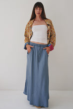 Load image into Gallery viewer, Linen Skirt: Blue Lavender
