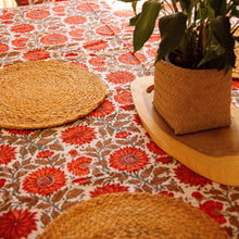 Load image into Gallery viewer, Block Print Table Cloth /  Bed Cover
