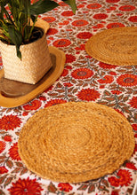 Load image into Gallery viewer, Block Print Table Cloth /  Bed Cover

