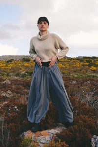 Nature Flow Cotton Pants: Charcoal