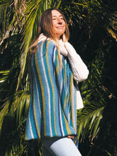 Load image into Gallery viewer, Wool Poncho: Winter Surf
