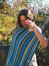 Load image into Gallery viewer, Wool Poncho: Winter Surf

