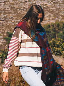 Winter Shawl: Burgundy