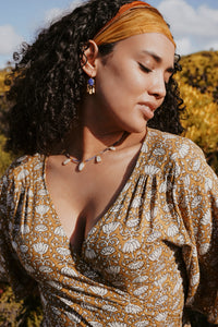 Wrap Dress: Gold