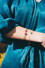 Load image into Gallery viewer, Gold Plated Ruby Bangle
