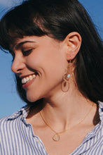 Load image into Gallery viewer, Gold Plated Chalcedony Earring
