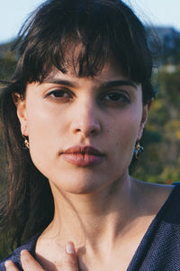 Gold Plated Iolite Earring