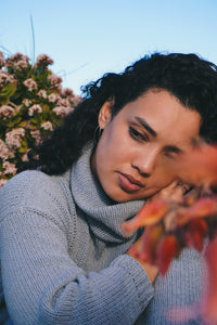 The Coziest Poloneck: Cloudy Blue