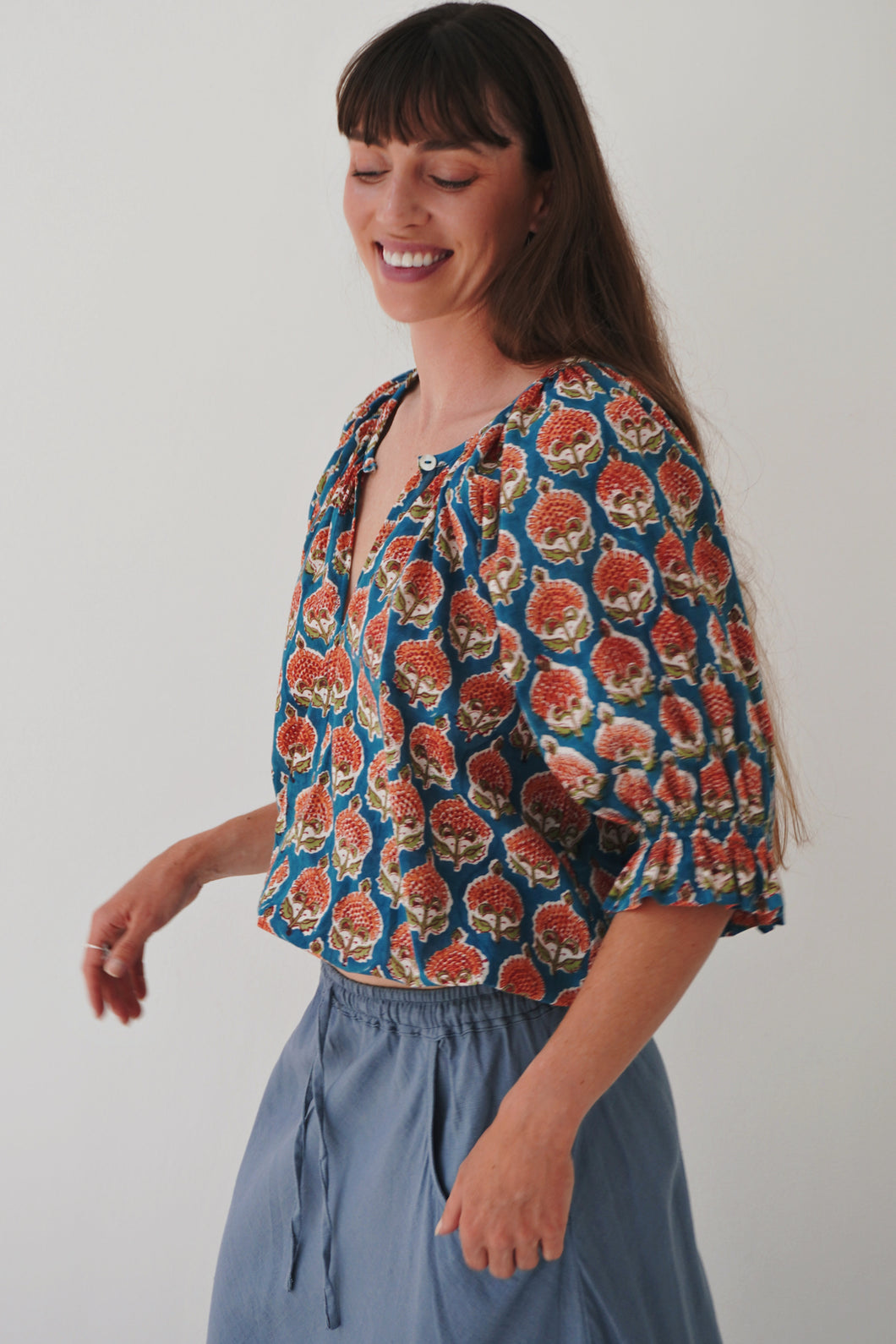 Peasant Blouse: Summer Fruits