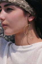 Load image into Gallery viewer, Brass Moon Earring

