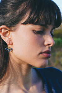 Gold Plated Iolite Earring