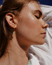Load image into Gallery viewer, Gold Plated Hoop: Chalcedony

