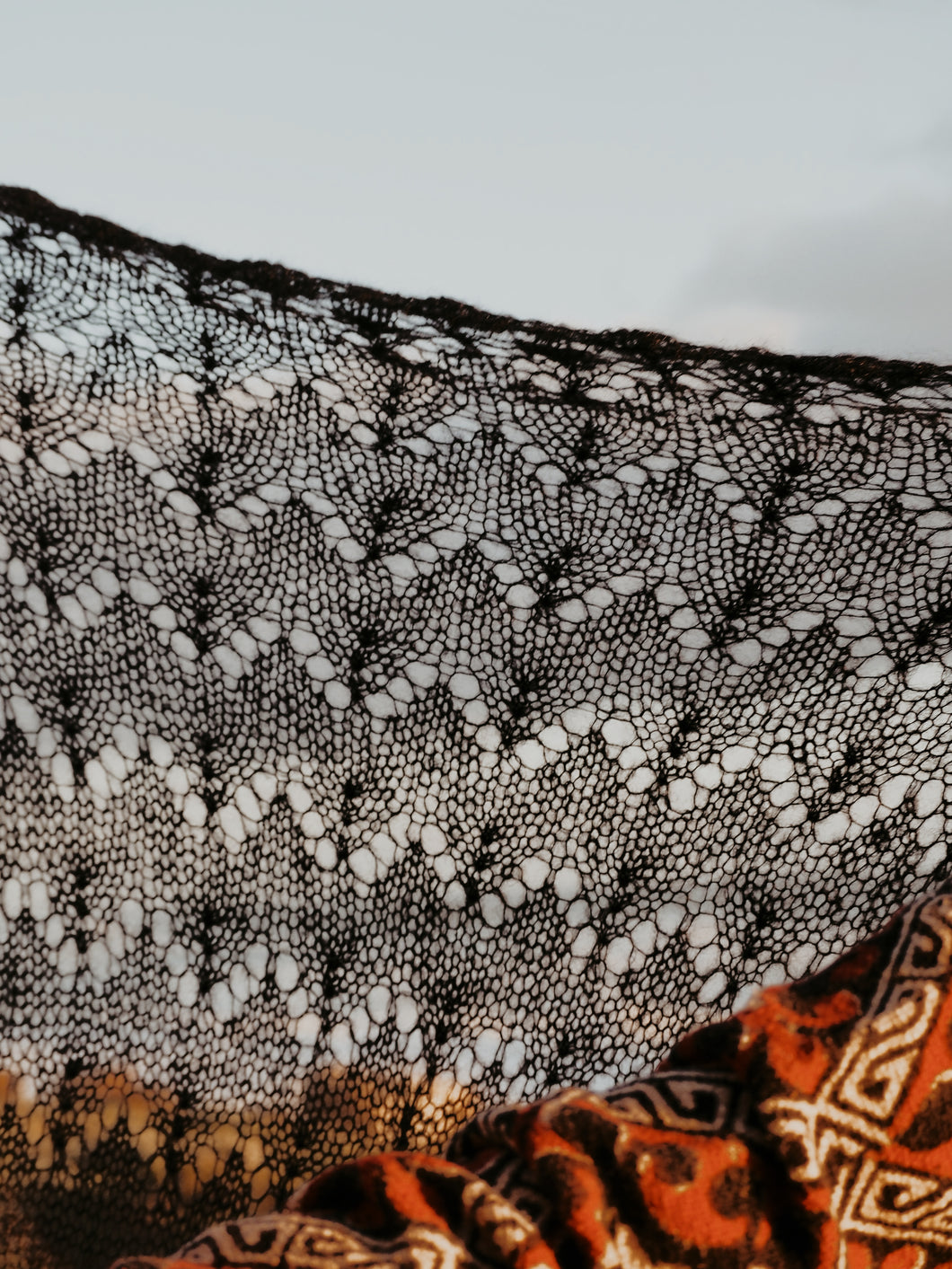 Mohair Scarf: Charcoal