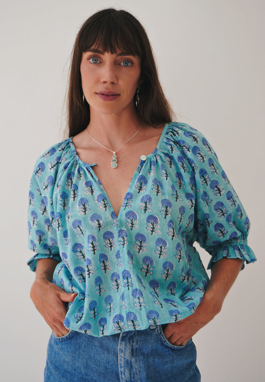 Peasant Blouse: Peacock Party