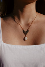 Load image into Gallery viewer, Gold Plated Necklace: Moonstone
